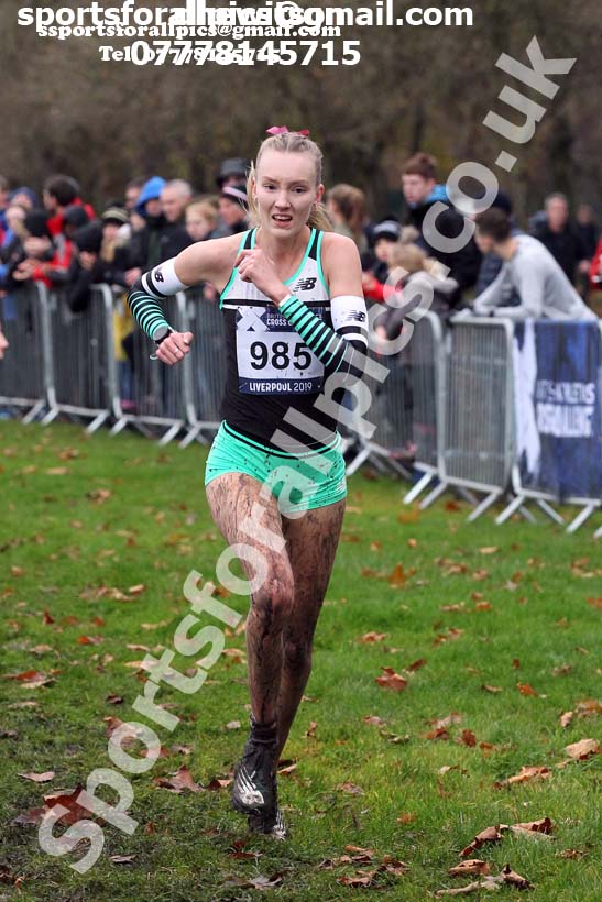 Senior and under-23 women, 2019 European Cross Country Trials and British Cross Challenge, Sefton Park, Liverpool.  Photo: David T. Hewitson/Sports for All Pics